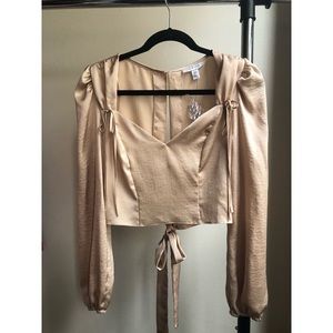 Topshop Open back Satin Blouse - NWT
